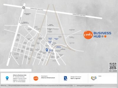 Commercial Shops and Offices in Chenpur, Jagatpur | Atharva Business Hub Ahmedabad