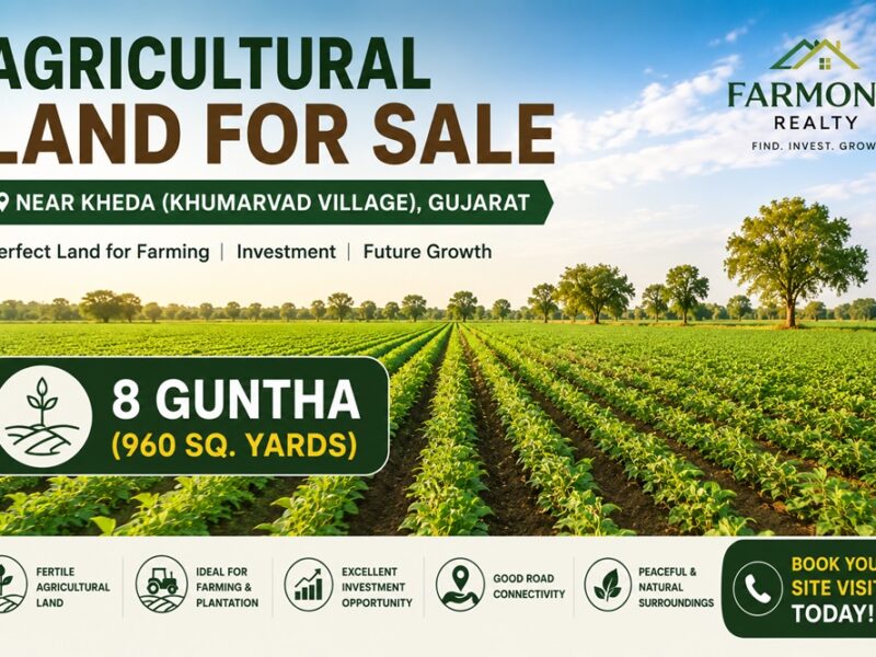 Agricultural Land for Sale Near Kheda (Khumarvad Village) | 8 Guntha Farm Land
