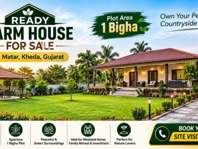 Ready Farm House for Sale in Matar, Kheda | 1 Bigha