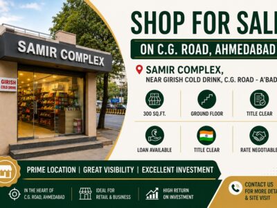 Shop for Sale on C.G. Road Ahmedabad – 300 Sq. Ft. Ground Floor Commercial Property